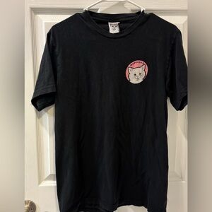 Ripndip Black Tee with Cat Design